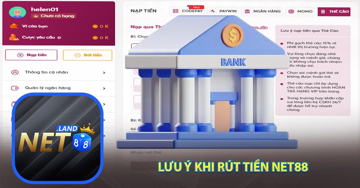 Lưu ý khi rút tiền